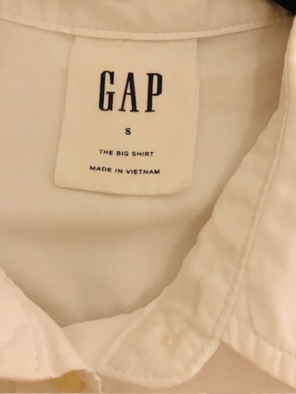 Gap women's button-down blouse white size S cropped classic - Picture 4 of 5